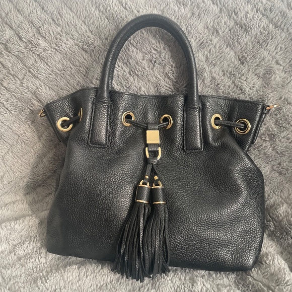 Micheal kors  Leather Camden Draw string Medium black Hobo Bag - Picture 2 of 7